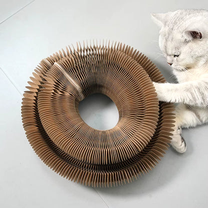 Magic Organ Cat Scratching Board - Interactive Accordion Toy for Cats - Eco-Friendly Claw Grinding Scratcher and Play Bed