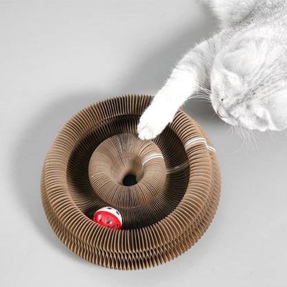 Magic Organ Cat Scratching Board - Interactive Accordion Toy for Cats - Eco-Friendly Claw Grinding Scratcher and Play Bed